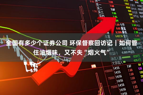 全国有多少个证券公司 环保督察回访记｜如何管住油烟味，又不失“烟火气”